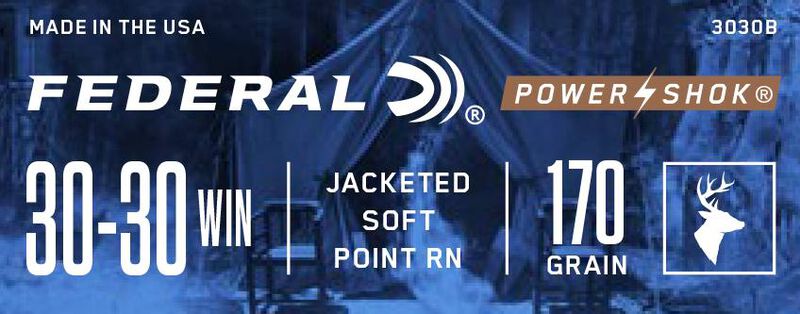 Power-Shok Rifle, 30-30 Win, 170 Grain, Jacketed Soft Point, 2200 fps