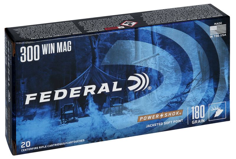 Power-Shok Rifle, 300 Win Mag, 180 Grain, Jacketed Soft Point, 2960 fps