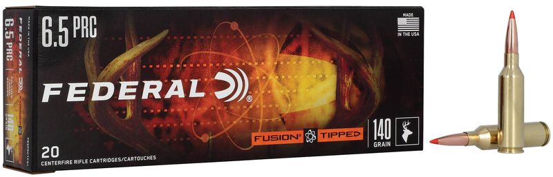 Fusion Tipped Rifle, 6.5 PRC, 140 Grain, Fusion Tipped, 2975 fps 6.5 PRC Caliber Ammo - 20 Rounds of 140 Grain Weight Ammunition (F65PRCTFS1)