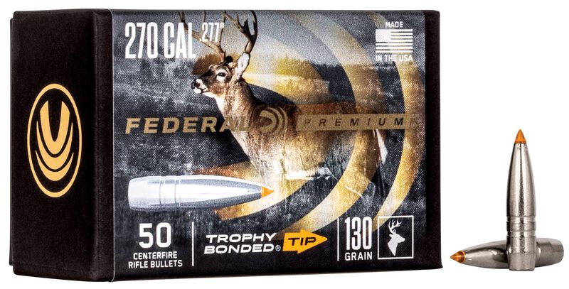 Trophy Bonded Tip Component Bullet, .277, 130 Grain