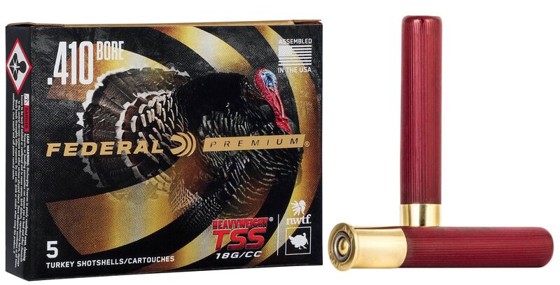 Heavyweight TSS, 410 Bore, 9 Shot, 3 in, 13/16 oz, 1100 fps 410 Bore Ammo - 5 Shells of #9 Shot Ammunition (PTSS419F 9)
