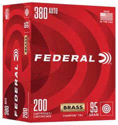 Champion Training, 380 Auto, 95 Grain, Full Metal Jacket, 980 fps