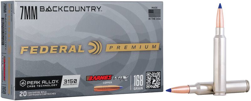 Barnes LRX, 7mm Backcountry, 168 Grain, Barnes LRX, 3150 fps 7mm Backcountry Caliber Ammo - 20 Rounds of 168 Grain Weight Ammunition (P7BCLRX1)