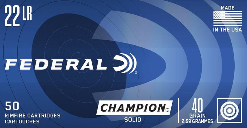 Champion Training - Rimfire, 22 LR, 40 Grain, Lead Round Nose, 1240 fps