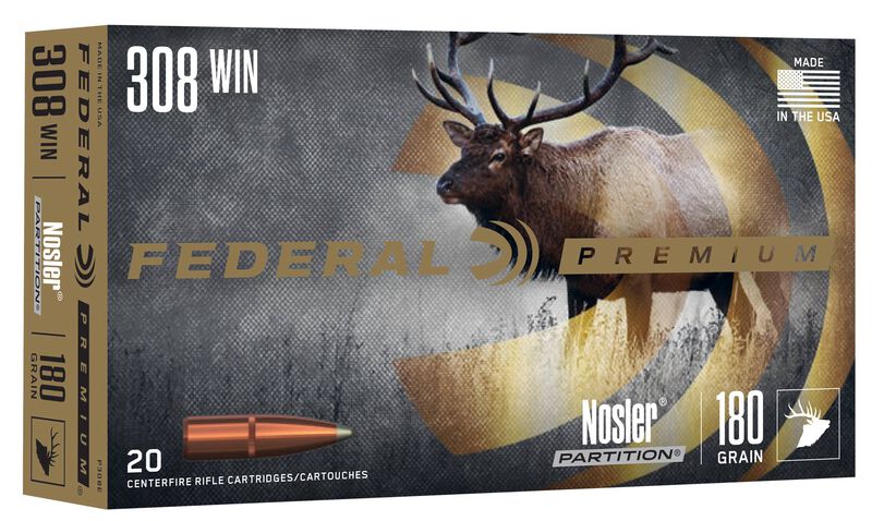 Nosler Partition, 308 Win, 180 Grain, Nosler Partition, 2570 fps