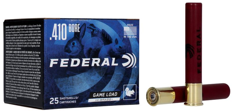 Game Load Upland Hi-Brass, 410 Bore, 7.5 Shot, 3 in, 11/16 oz, 1135 fps 410 Bore Ammo - 25 Shells of #7.5 Shot Ammunition (H413 7.5)