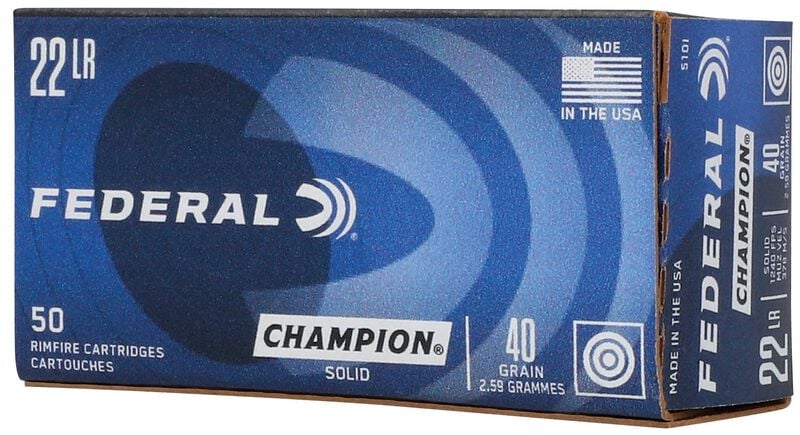 Champion Training - Rimfire, 22 LR, 40 Grain, Lead Round Nose, 1240 fps