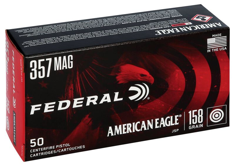 American Eagle Handgun, 357 Magnum, 158 Grain, Jacketed Soft Point, 1240 fps