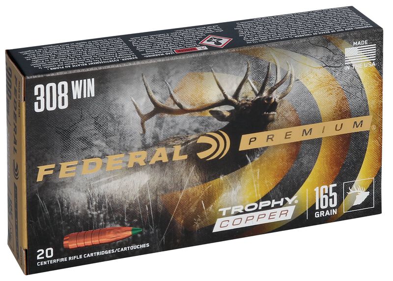 Trophy Copper, 308 Win, 165 Grain, Trophy Copper, 2700 fps