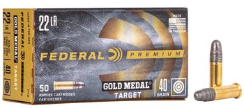 Gold Medal Rimfire, 22 LR, 40 Grain, Lead Round Nose, 1080 fps
