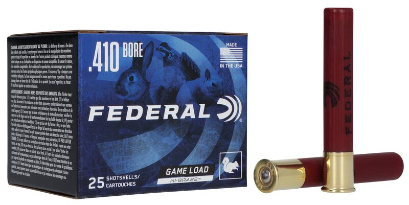 Game Load Upland Hi-Brass, 410 Bore, 5 Shot, 3 in, 11/16 oz, 1135 fps 410 Bore Ammo - 25 Shells of #5 Shot Ammunition (H413 5)