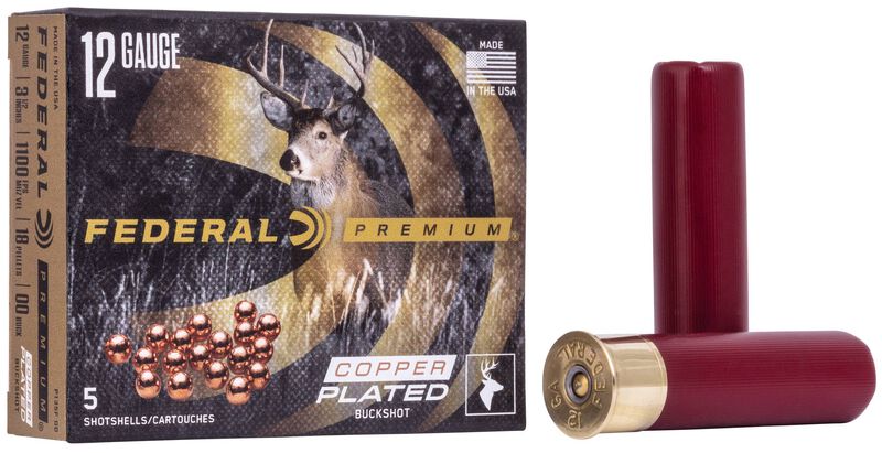 Buckshot, 12 Gauge, 00 Buck Shot, 3-1/2 in, 1100 fps 12 Gauge Ammo - 5 Shells of #00 Buck Shot Ammunition (P135F 00)