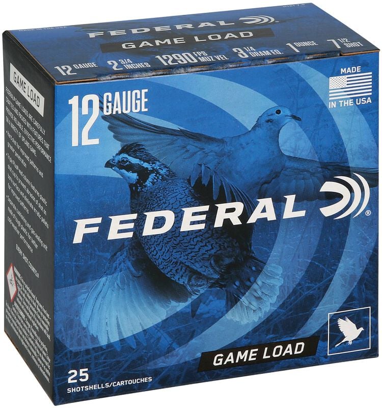 Game Load Upland, 12 Gauge, 7.5 Shot, 2-3/4 in, 1 oz, 1290 fps