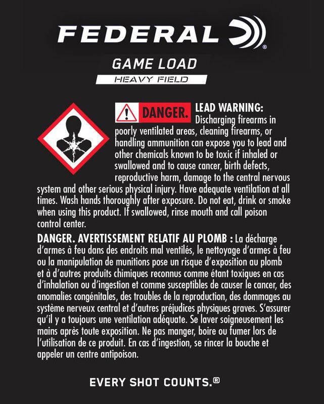 Federal Game Load Upland Hi-Brass – eredeti gyári termékillusztráció