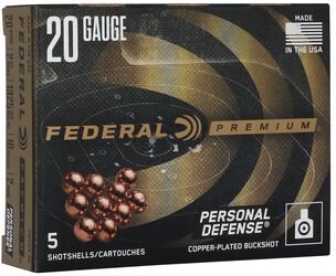 Personal Defense Shotshell with FLITECONTROL Wad, 20 Gauge, 2 Buck Shot, 2-3/4 in, 1325 fps