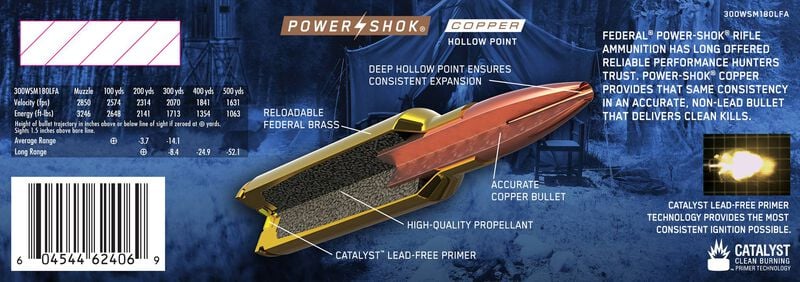 Federal Power-Shok Copper Rifle – eredeti gyári termékillusztráció