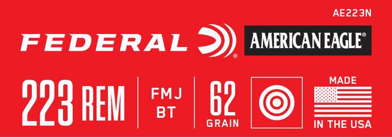 American Eagle Rifle, 223 Rem, 62 Grain, Full Metal Jacket Boat-Tail, 3020 fps