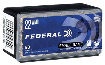 Small Game, 22 WMR, 50 Grain, Jacketed Hollow Point, 1530 fps