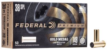 Gold Medal Handgun, 38 Special, 148 Grain, Lead Wadcutter, 690 fps