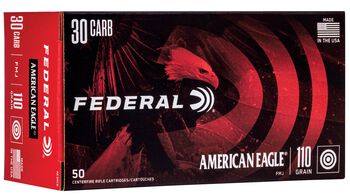 American Eagle Rifle, 30 Carbine, 110 Grain, Full Metal Jacket, 1990 fps