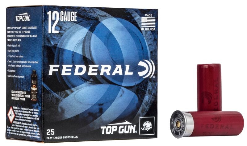 Top Gun, 12 Gauge, 8 Shot, 2-3/4 in, 7/8 oz, 1200 fps 12 Gauge Ammo - 25 Shells of #8 Shot Ammunition (TG12EL 8)