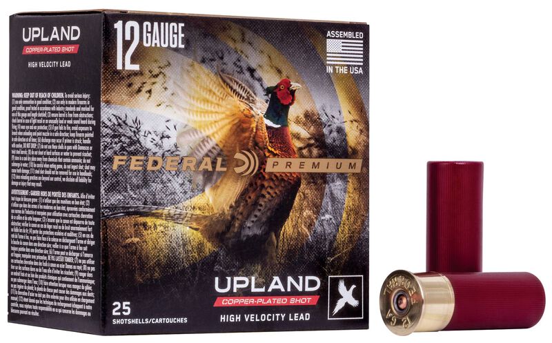 Upland High Velocity, 12 Gauge, 6 Shot, 2-3/4 in, 1 3/8 oz, 1500 fps 12 Gauge Ammo - 25 Shells of #6 Shot Ammunition (P138 6)