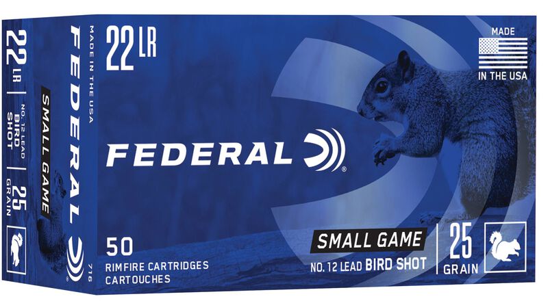 Small Game, 22 LR, 25 Grain, 12 Shot, 1000 fps 22 LR Caliber Ammo - 50 Rounds of 25 Grain Weight Ammunition (716)