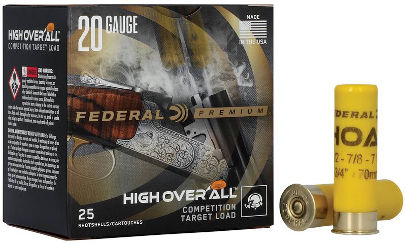 High Over All, 20 Gauge, 7.5 Shot, 2-3/4 in, 7/8 oz, 1200 fps 20 Gauge Ammo - 25 Shells of #7.5 Shot Ammunition (HOA20 7.5)