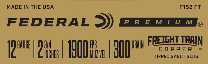 Federal Freight Train Copper Sabot Slug – eredeti gyári termékillusztráció