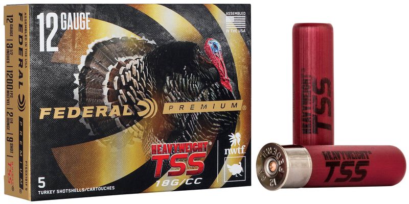 Heavyweight TSS, 12 Gauge, 9 Shot, 3-1/2 in, 2 1/4 oz, 1200 fps 12 Gauge Ammo - 5 Shells of #9 Shot Ammunition (PTSSX191F 9)