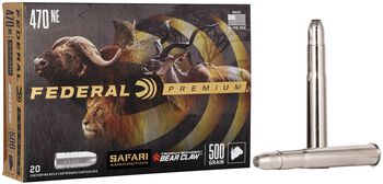 Safari Trophy Bonded Bear Claw, 470 Nitro Express, 500 Grain, Trophy Bonded Bear Claw, 2150 fps