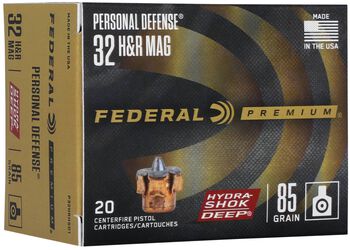 Personal Defense Hydra-Shok Deep, 32 H&R Magnum, 85 Grain, Hydra-Shok Deep Jacketed Hollow Point, 1025 fps