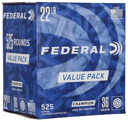Champion Training - Rimfire, 22 LR, 36 Grain, Lead Hollow Point, 1260 fps