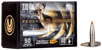 Trophy Bonded Tip Component Bullet, .277, 140 Grain