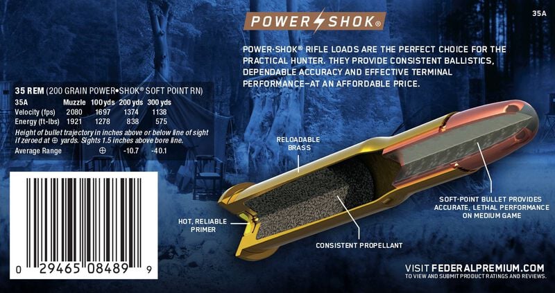 Federal Power-Shok Rifle – eredeti gyári termékillusztráció