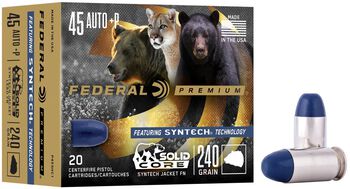 Solid Core, 45 Auto +P, 240 Grain, Solid, 1000 fps