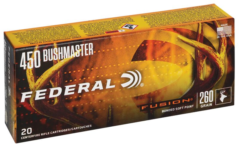Fusion Rifle, 450 Bushmaster, 260 Grain, Fusion Soft Point, 2200 fps