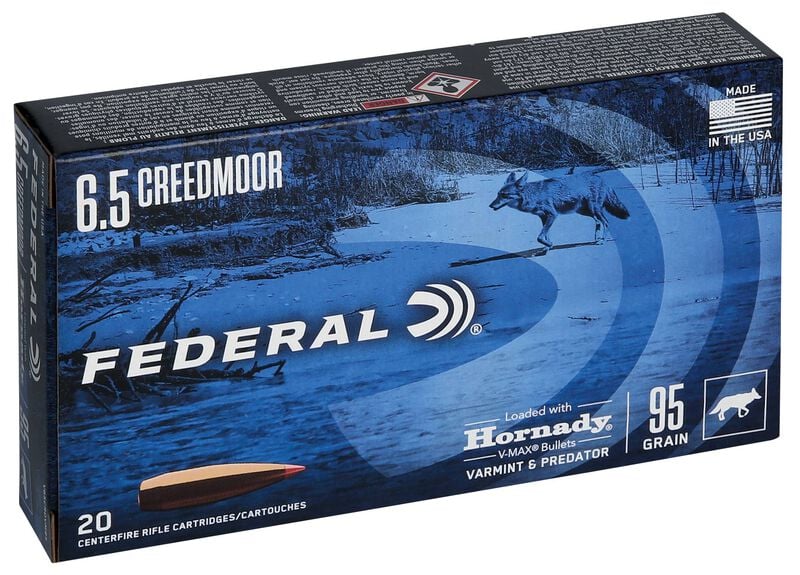 Varmint &amp; Predator, 6.5 Creedmoor, 95 Grain, Hornady&reg; V-Max&reg;, 3300 fps