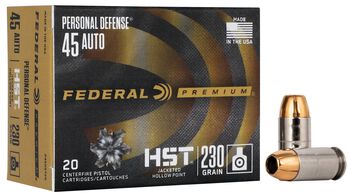 Personal Defense HST, 45 Auto, 230 Grain, HST Jacketed Hollow Point, 890 fps