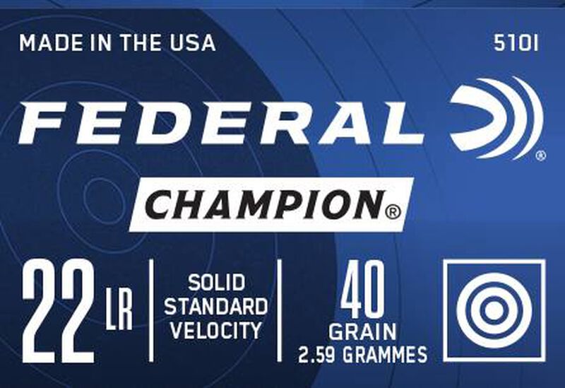 Champion Training - Rimfire, 22 LR, 40 Grain, Lead Round Nose, 1240 fps