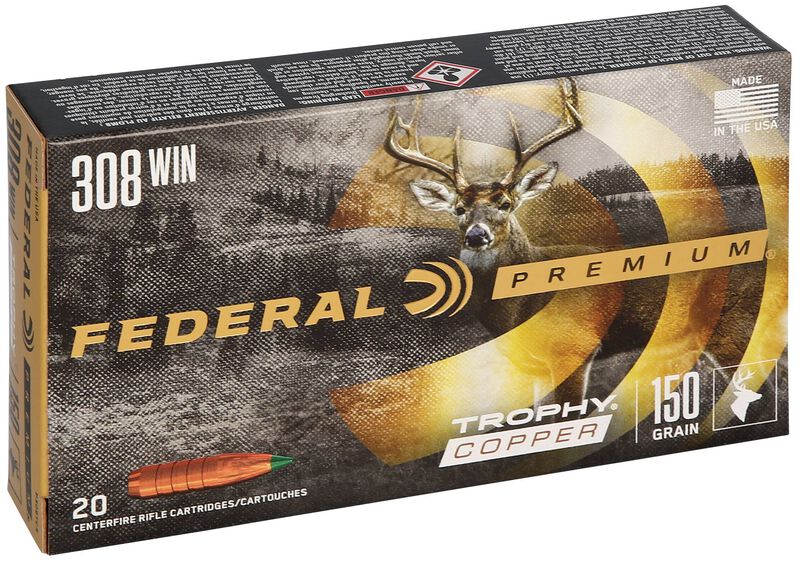 Trophy Copper, 308 Win, 150 Grain, Trophy Copper, 2820 fps