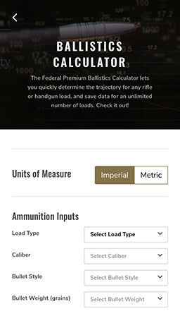 Federal Ammo Ballistics Chart