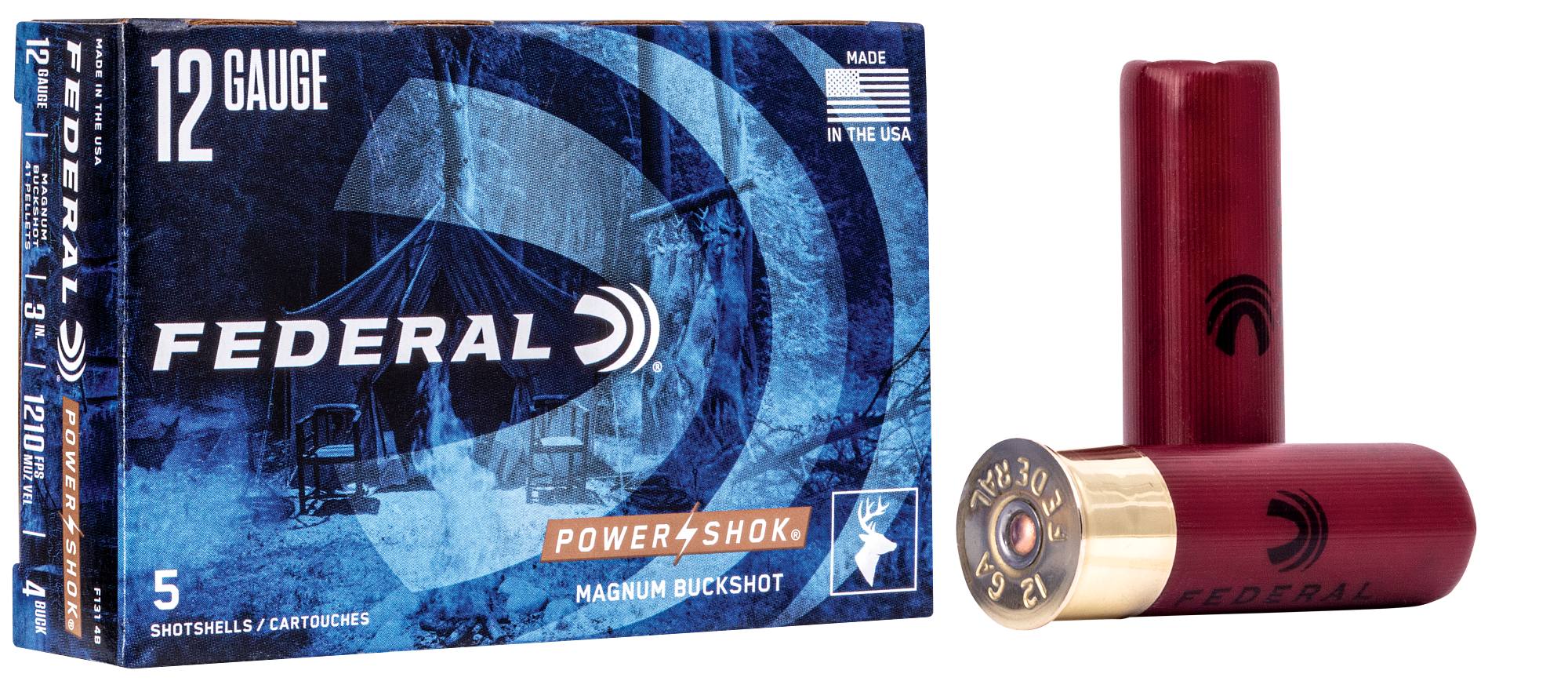 Federal Premium Power-Shok Buckshot, 12 Gauge, 4 Buck Shot, 3 in, 1210 fps - $16.99 at Federal Premium