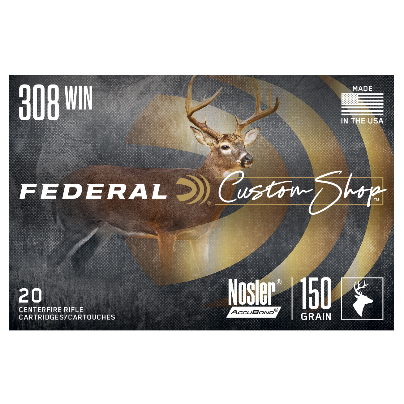 Buy Custom Rifle Ammo 308 Win FCS308AB1 for USD 109.99 | Federal Ammunition