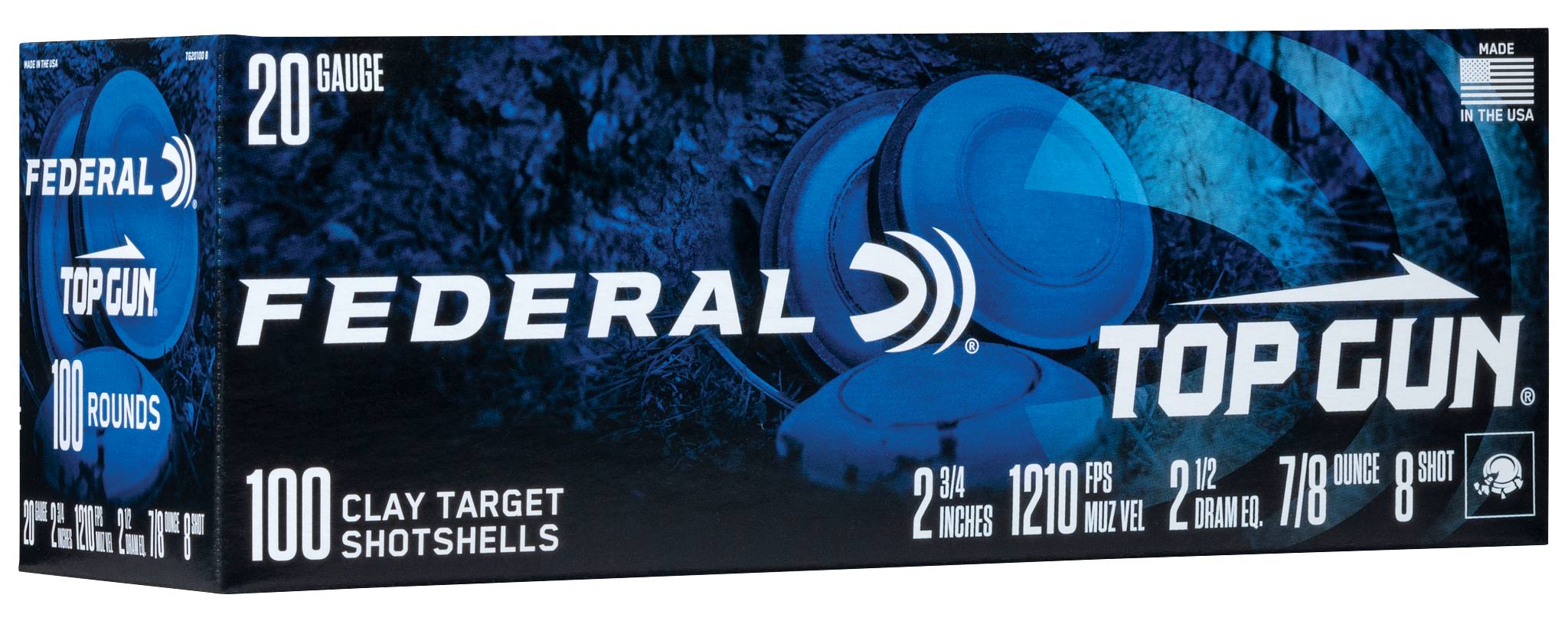 Top Gun, 20 Gauge, 8 Shot, 2-3/4 in, 7/8 oz, 1210 fps by Federal Premium -