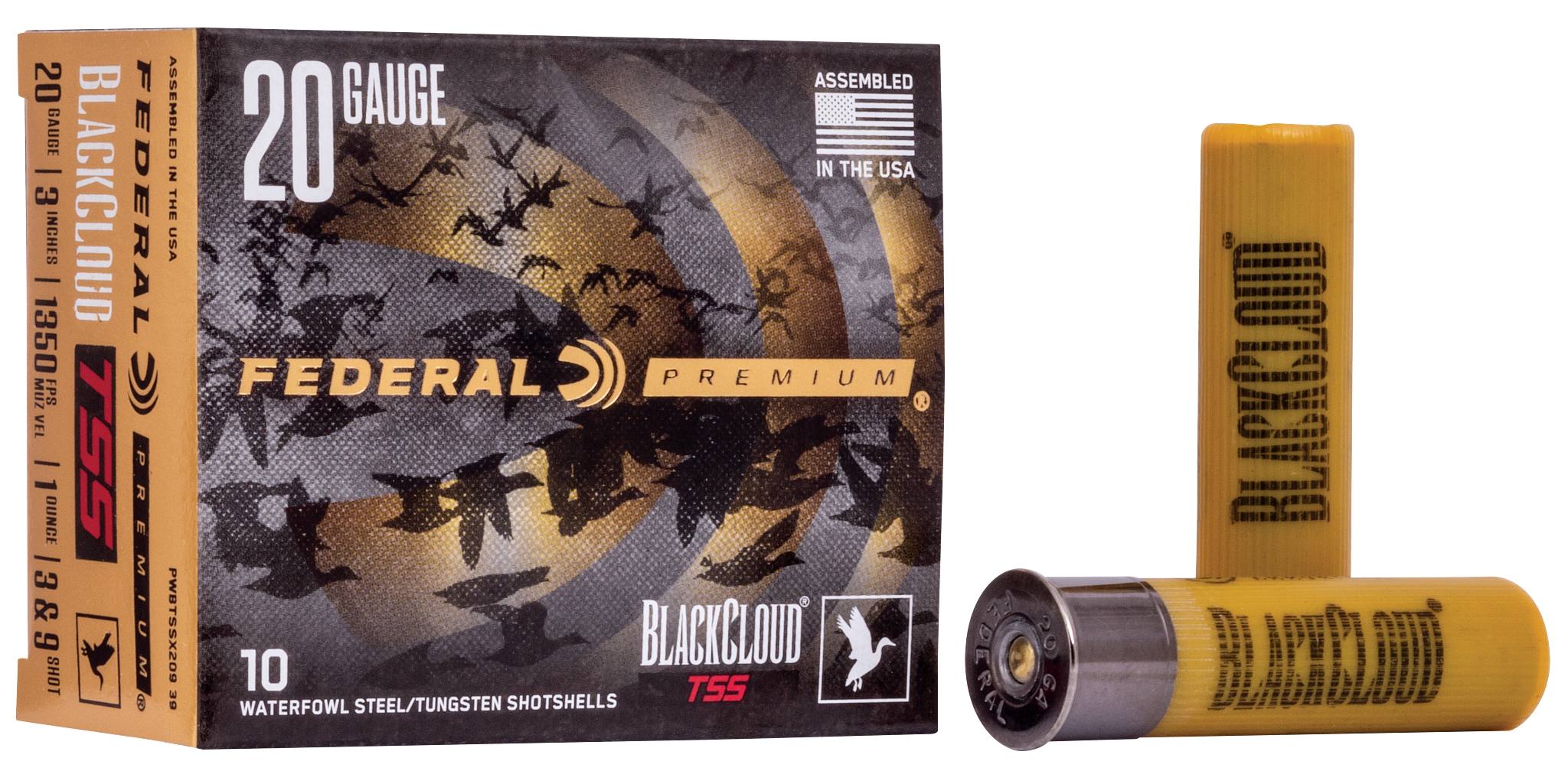 Black Cloud TSS, 20 Gauge, 3 and 9 Shot, 3 in, 1 oz, 1350 fps by Federal Premium -
