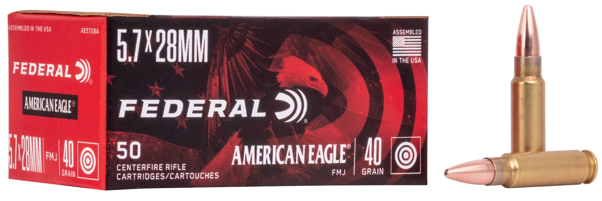Buy American Eagle Handgun 5.7x28mm Ammo | 40 Grain, 1655 FPS