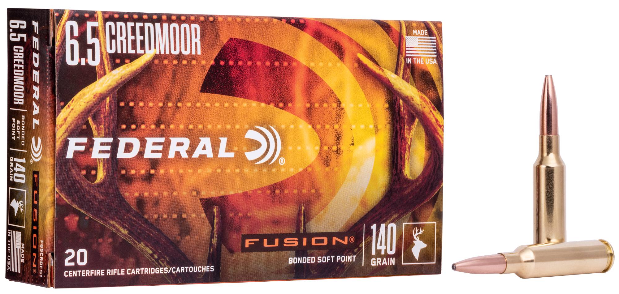 Fusion Rifle, 6.5 Creedmoor, 140 Grain, Fusion Soft Point, 2725 fps by Federal Premium -