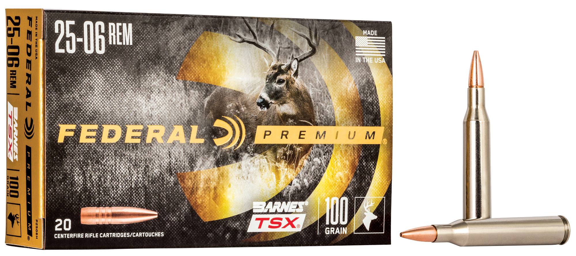 Barnes TSX, 25-06 Rem, 100 Grain, Barnes Triple-Shock X Bullet (TSX), 3210 fps by Federal Premium -