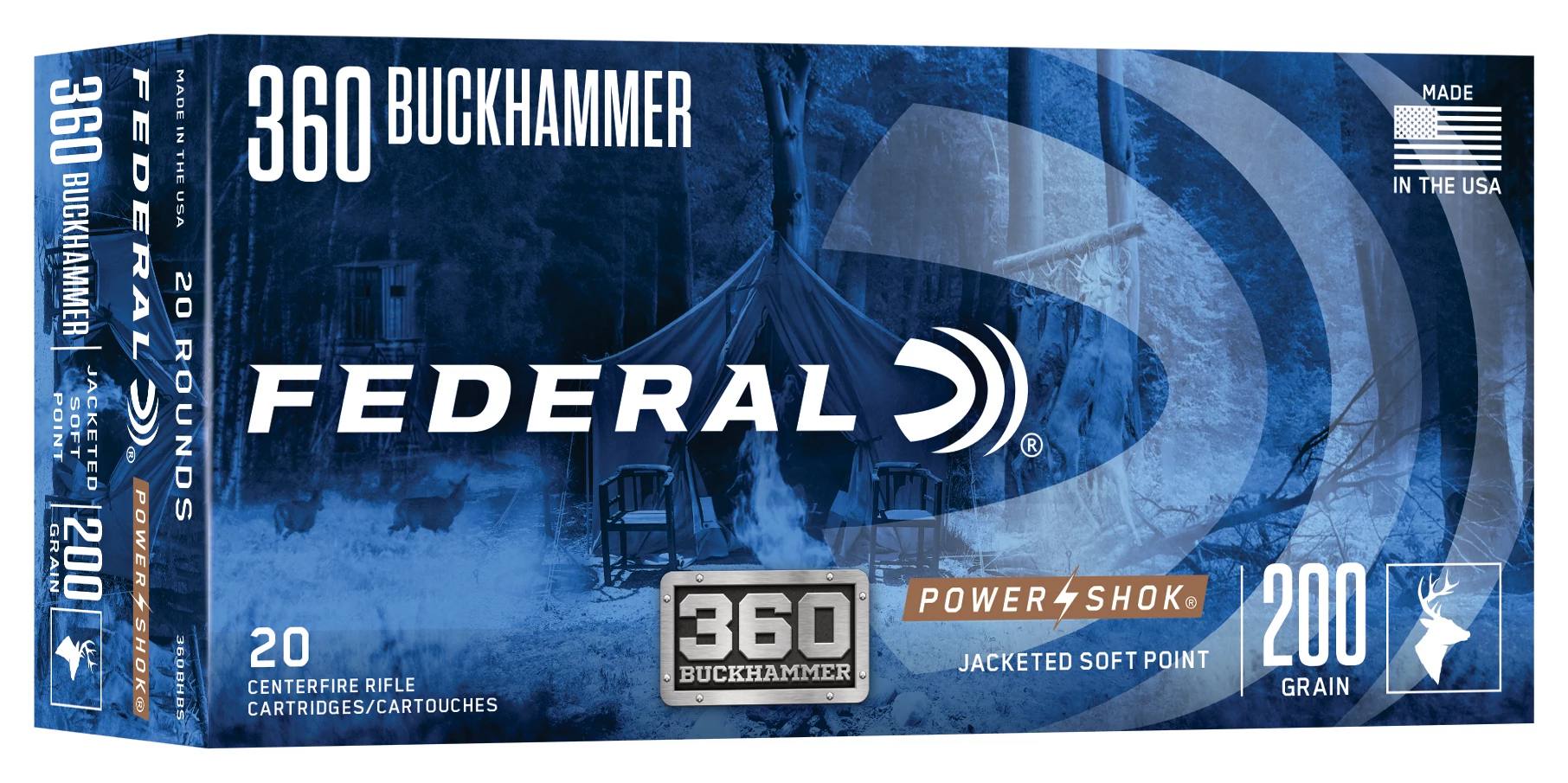 Federal Premium Power-Shok Rifle, 360 Buckhammer, 200 Grain, Soft Point, 2200 fps - $46.99 at Federal Premium